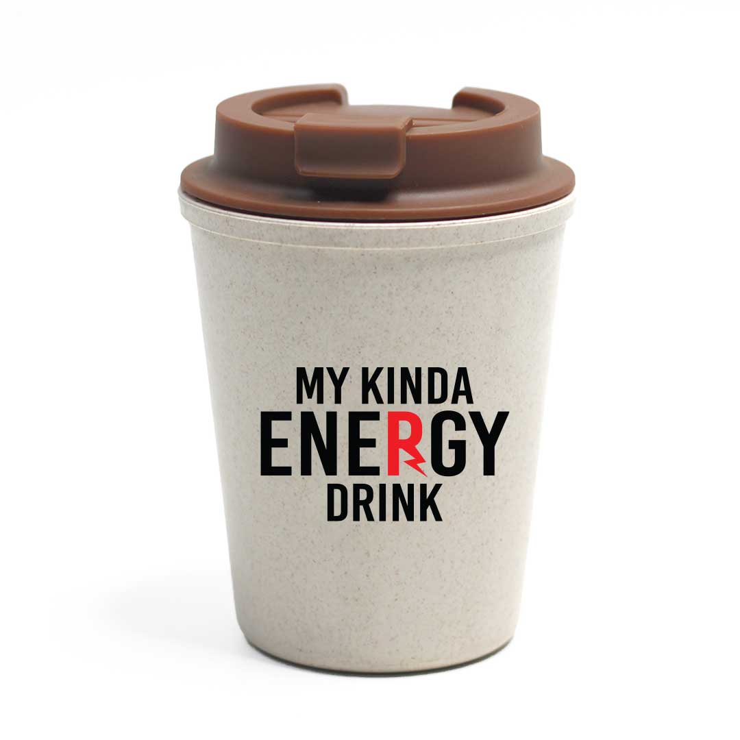 My Kinda Energy Drink Bamboo Coffee Sipper by Viraj Ghelani