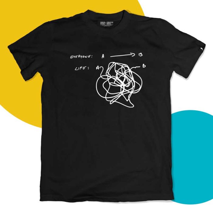 Expectation vs Reality Black Tshirt - Official Varun Duggi Merchandise