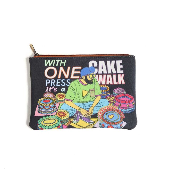 Multipurpose Black Pouch - Cakewalk by Param Sahib | Limited Edition