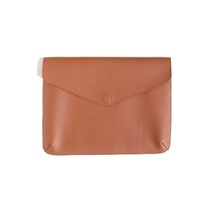 Brown Vegan Leather Laptop Sleeve - Ride Through Uncertainty by Varshini Ramakrishnan | Limited Edition