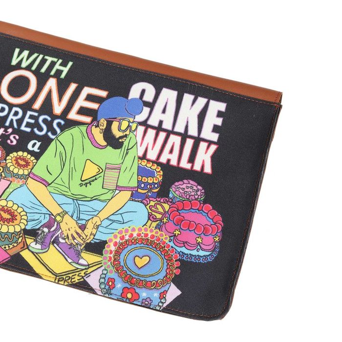 Brown Vegan Leather Laptop Sleeve - Cakewalk by Param Sahib | Limited Edition