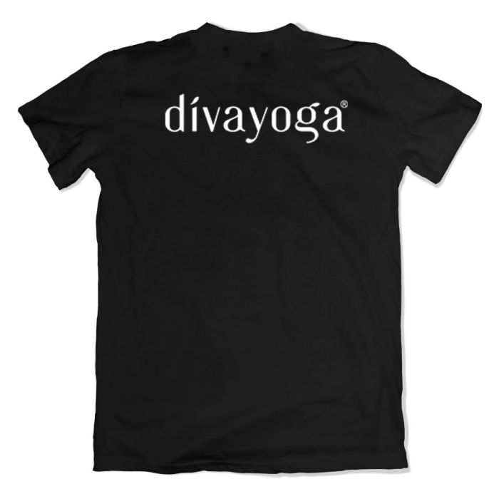 Diva Yoga Black Tshirt Front & Back Printed - Official Diva Yoga Merchandise