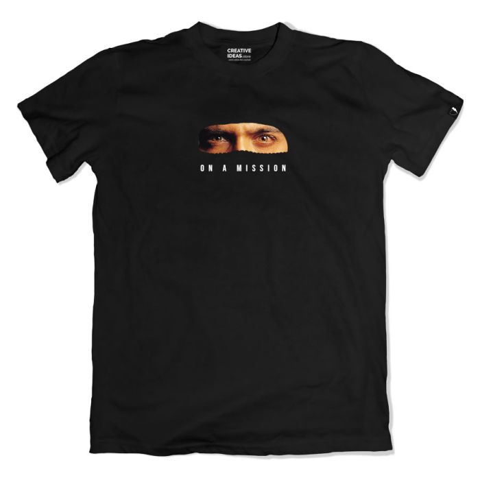 On a Mission - Team Hrithik - Official Vinod Chopra Films Merchandise - Regular Black Tshirt