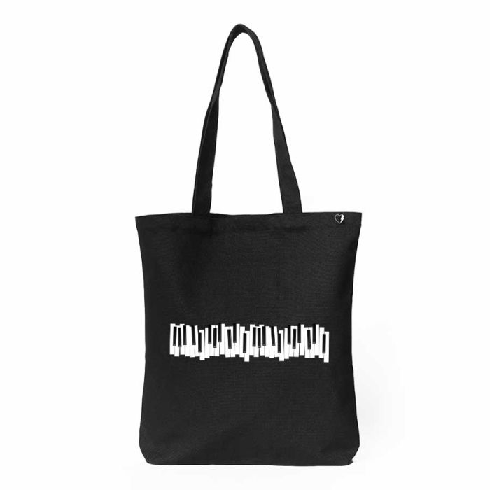 Grand Piano Black Tote Bag By Yashraj Mukhate