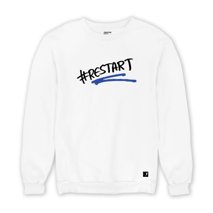 #Restart - Official Vinod Chopra Films Merchandise - White Sweatshirt
