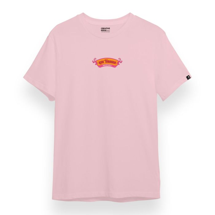Pink Oversized Tshirt - Ride Through Uncertainty by Varshini Ramakrishnan Front and Back Printed | Limited Edition