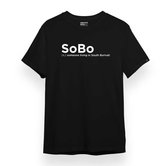 SoBo Black Oversized Tshirt By Viraj Ghelani