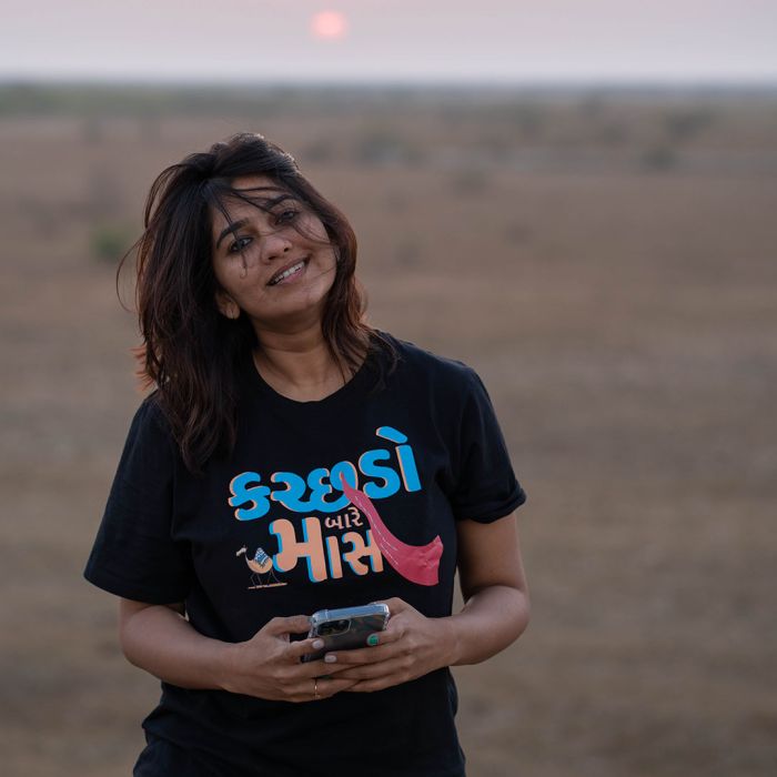 Kutchdo Bare Maas Black Tshirt by Aditi Raval [Limited Edition]