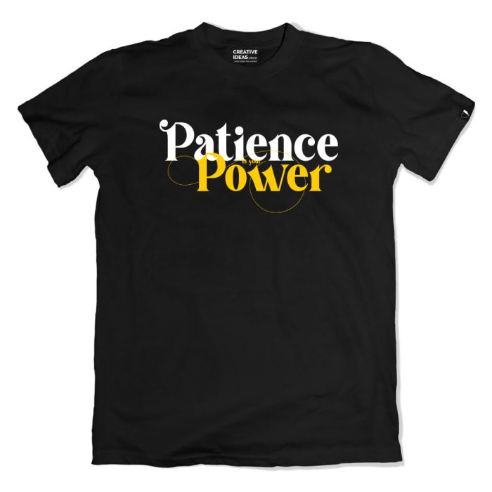 Patience Is Your Power - Official Sima Taparia Merchandise - Black Regular Fit Tshirt