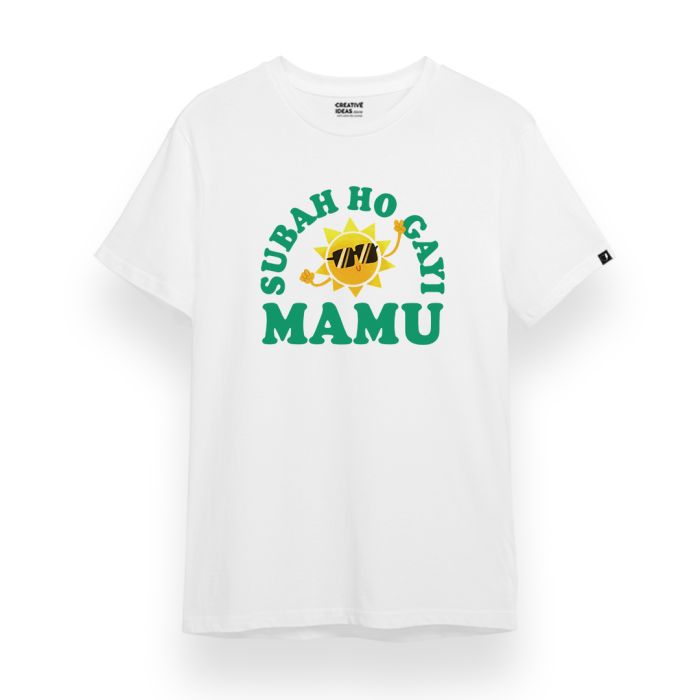 Subah Ho Gayi Mamu - Official Vinod Chopra Films Merchandise - Oversized White Tshirt