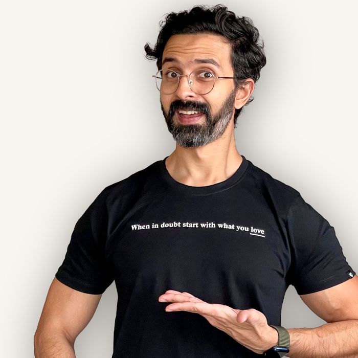 When in Doubt Black Tshirt - Official Varun Duggi Merchandise