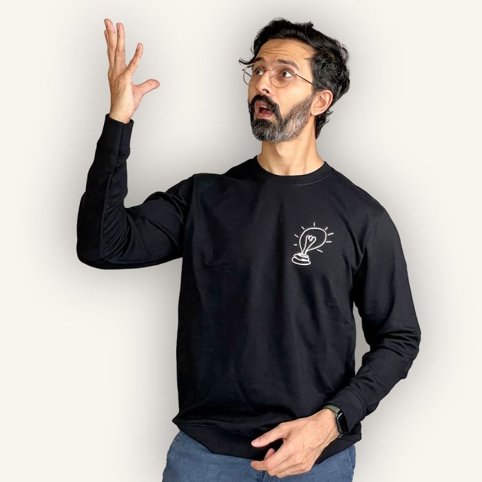 Inspiration Black Sweatshirt - Official Varun Duggi Merchandise