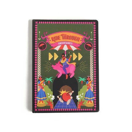 Dark Brown Ruled Notebook - Ride Through Uncertainty by Varshini Ramakrishnan | Limited Edition 