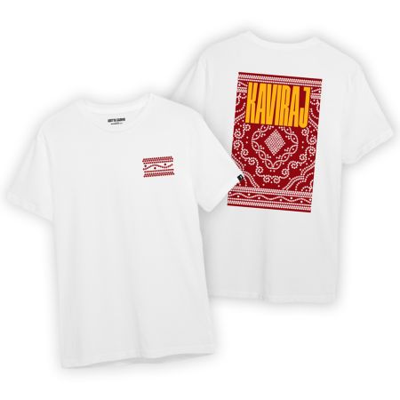 Kaviraj White Oversize Tshirt - Official Aditya Gadhvi Merchandise