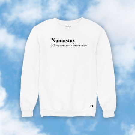 Namastay White Sweatshirt - Official SARVA Merchandise