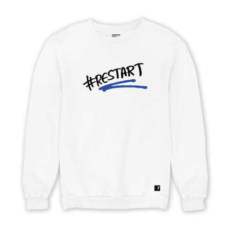 #Restart - Official Vinod Chopra Films Merchandise - White Sweatshirt