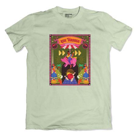 Pista Regular Fit Tshirt - Ride Through Uncertainty by Varshini Ramakrishnan | Limited Edition
