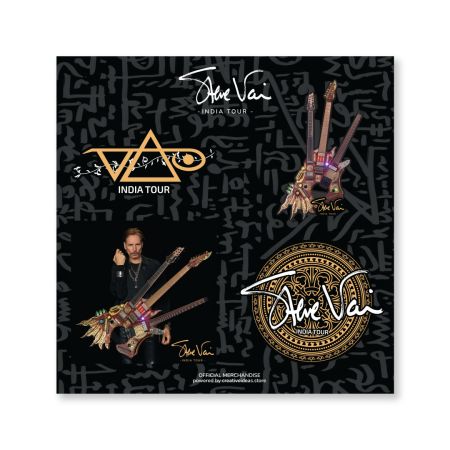 India Tour Sticker Sheet Official Steeve Vai Merchandise