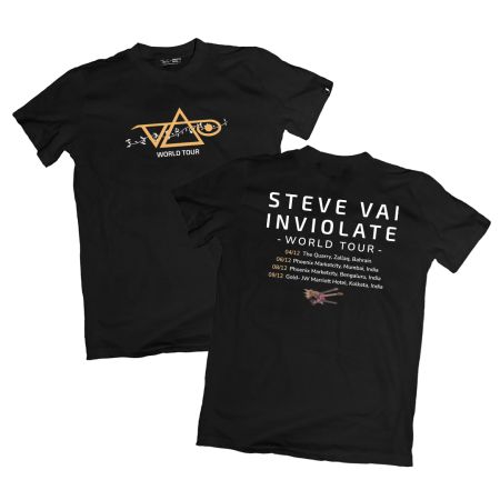 Tour (Bahrain Exclusive) Official Steve Vai Merchandise Black Tshirt