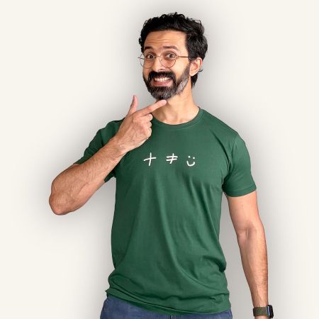 Positive Thinking Doesn't Equal Happiness Green Tshirt - Official Varun Duggi Merchandise