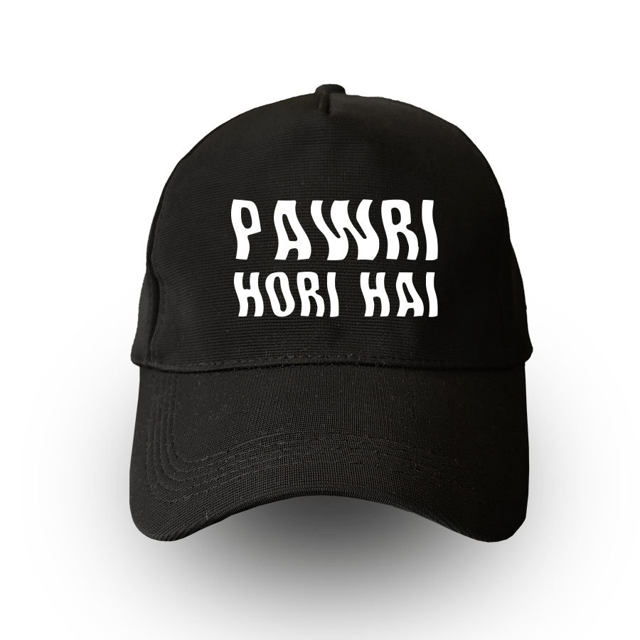 Pawri Hori Hai Glow In The Dark Black Cap by Yashraj Mukhate