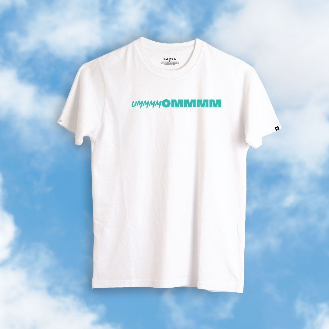 UmmmOmmmm White Tshirt - Official SARVA Merchandise