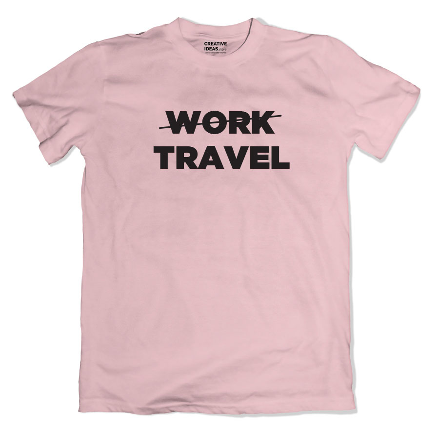 Travel Pink Tshirt by Aditi Raval