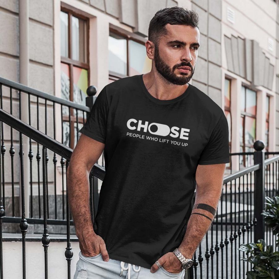 choose people who lift you black creative ideas tshirt